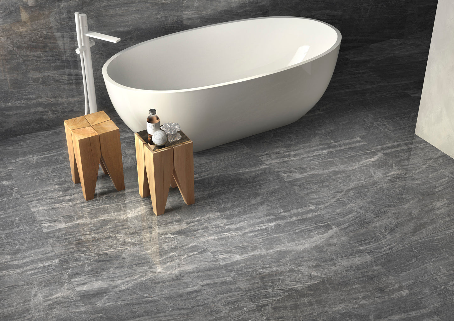 Fliese Cosmic Marmor rektifiziert grau 60x60 matt