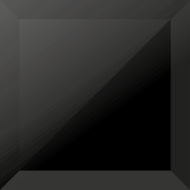 Dekor Quadra Kristall Schwarzglas 15x15