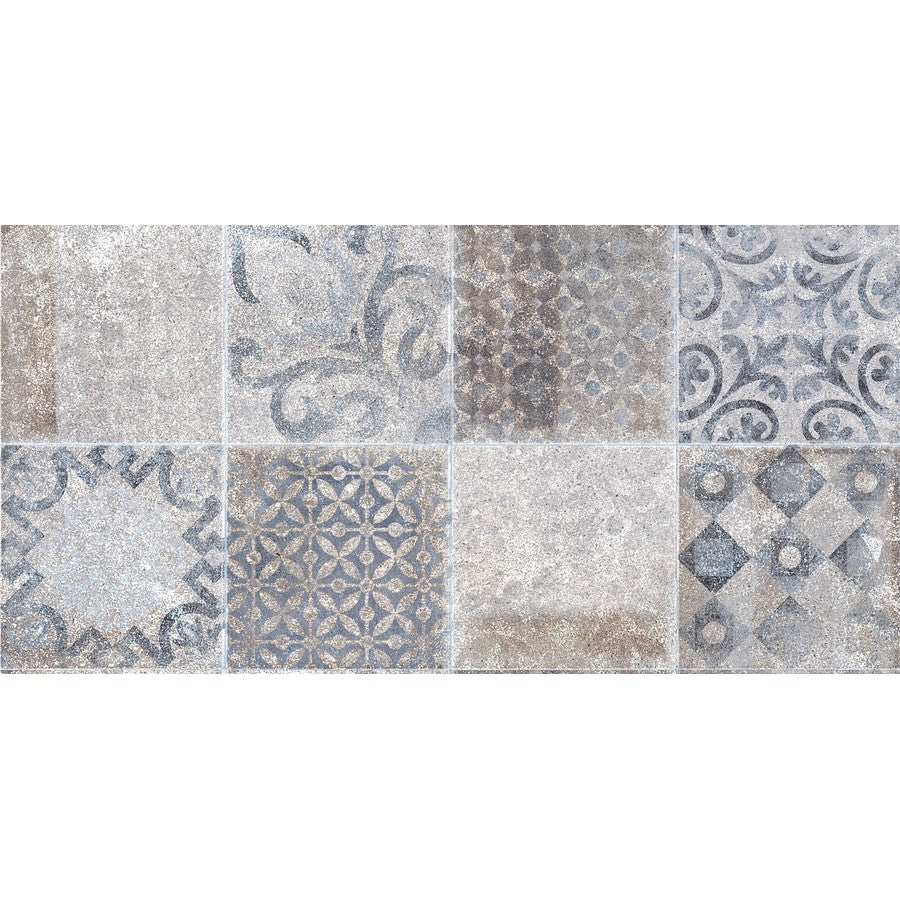 Fliese Massivdekor grau 30x60