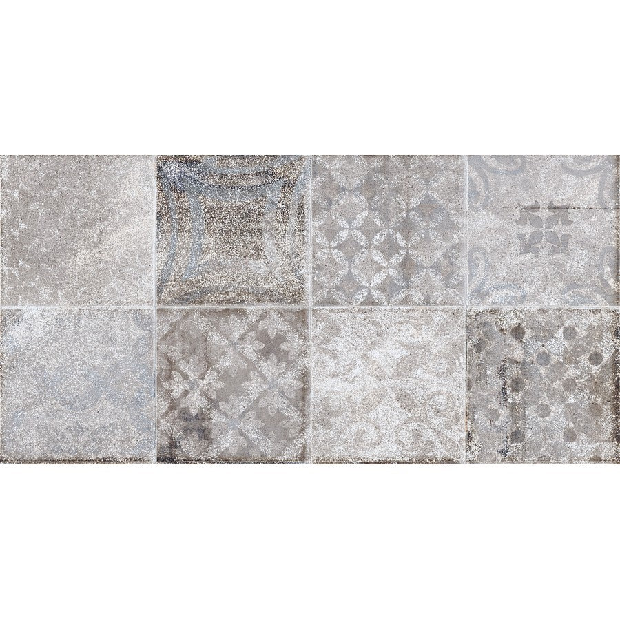Fliese Massivdekor grau 30x60