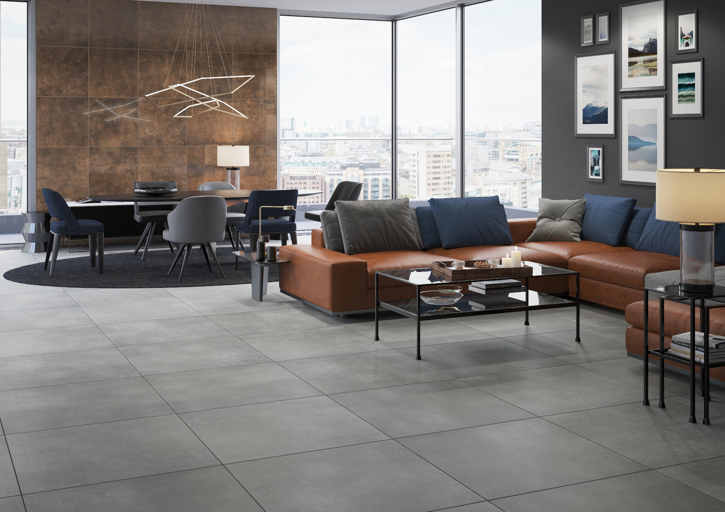 Apenino Rust Lap-Fliese. Rektifiziert 60x60