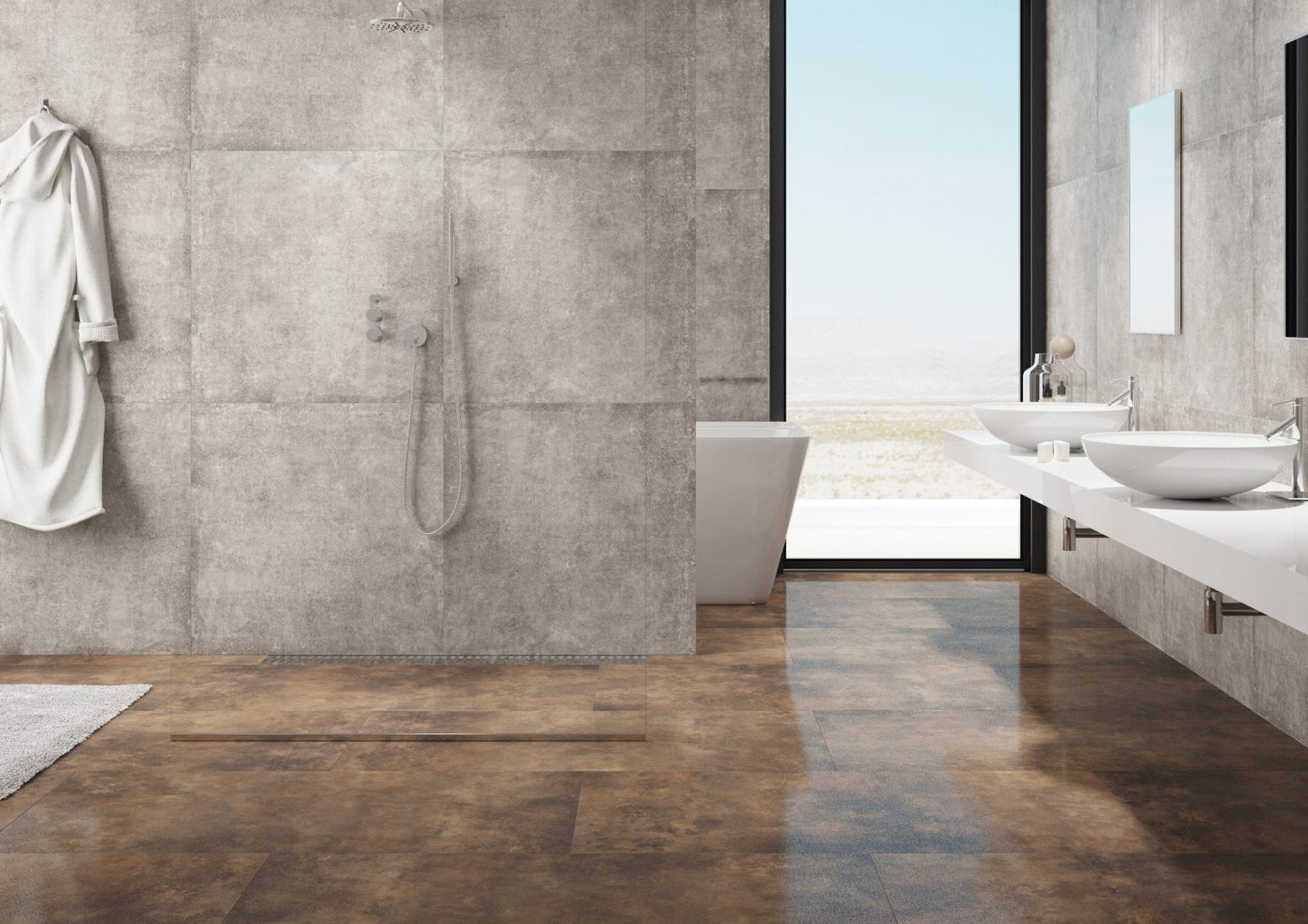 Apenino Rust Lap-Fliese. Rektifiziert 60x60