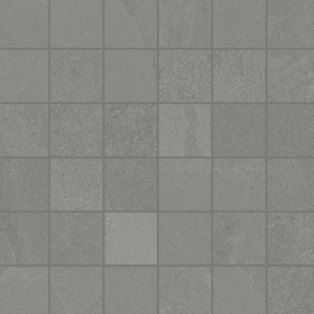 Seidengraue Mosaikfliese aus brasilianischem Schiefer, 30x30
