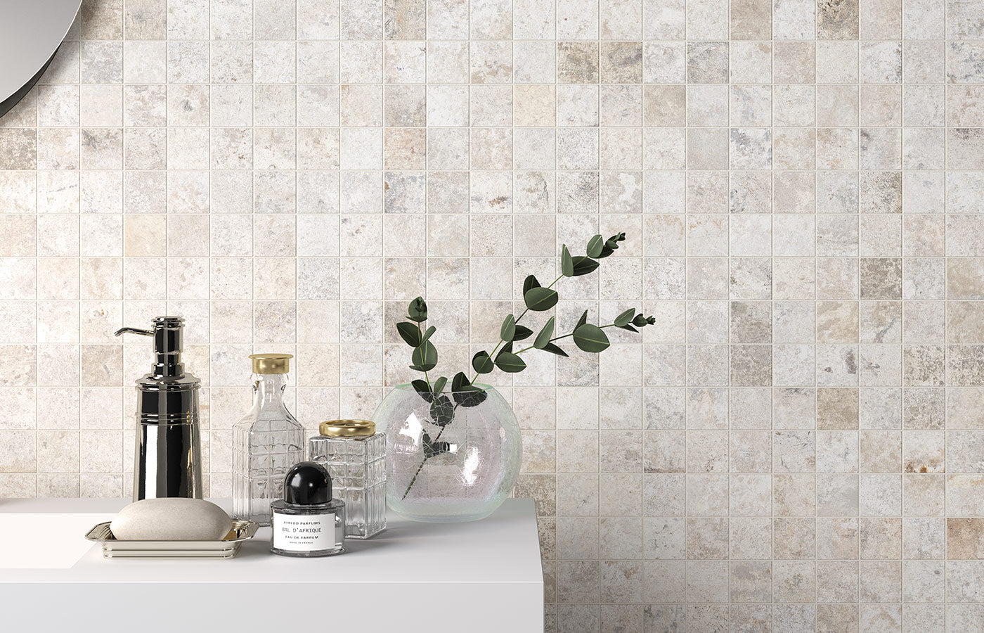 Fliese Debris Feuersteinmosaik 30x30