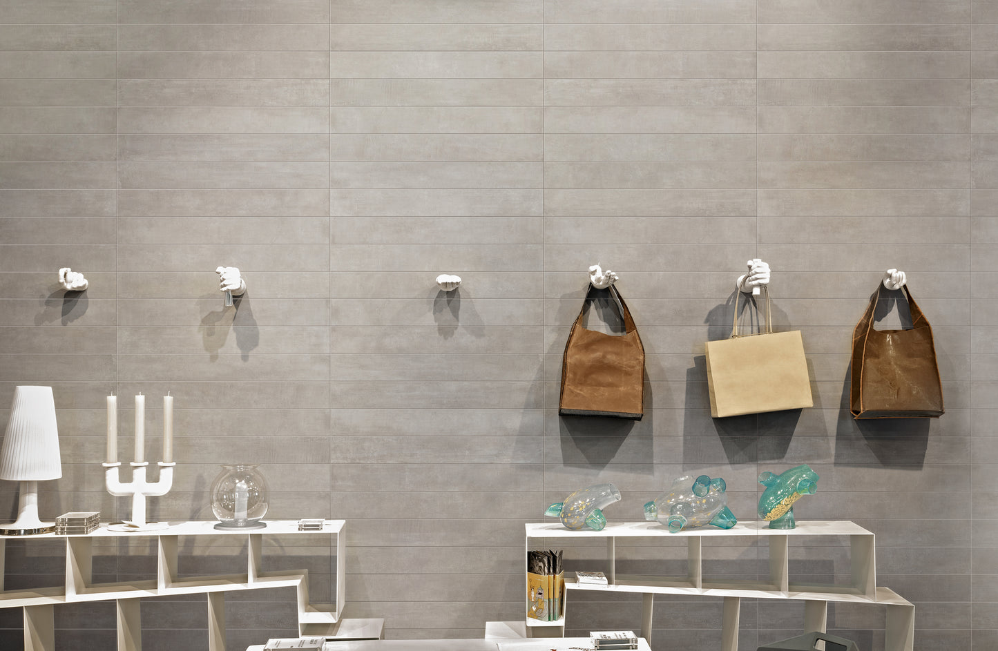 Tile Icon Taupe Bone White 30x30