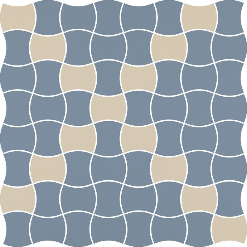 Fliese Modernizm Blau Mosaikmischung 30,86x30,86