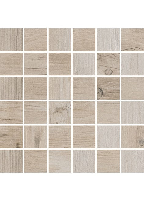 Fliese Tonella Creme rektifiziertes Mosaik 29,7x29,7