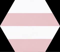 Porto Capri Pink Hex Fliese. 22x25