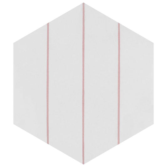 Porto Savona Pink Hex-Fliese. 22x25