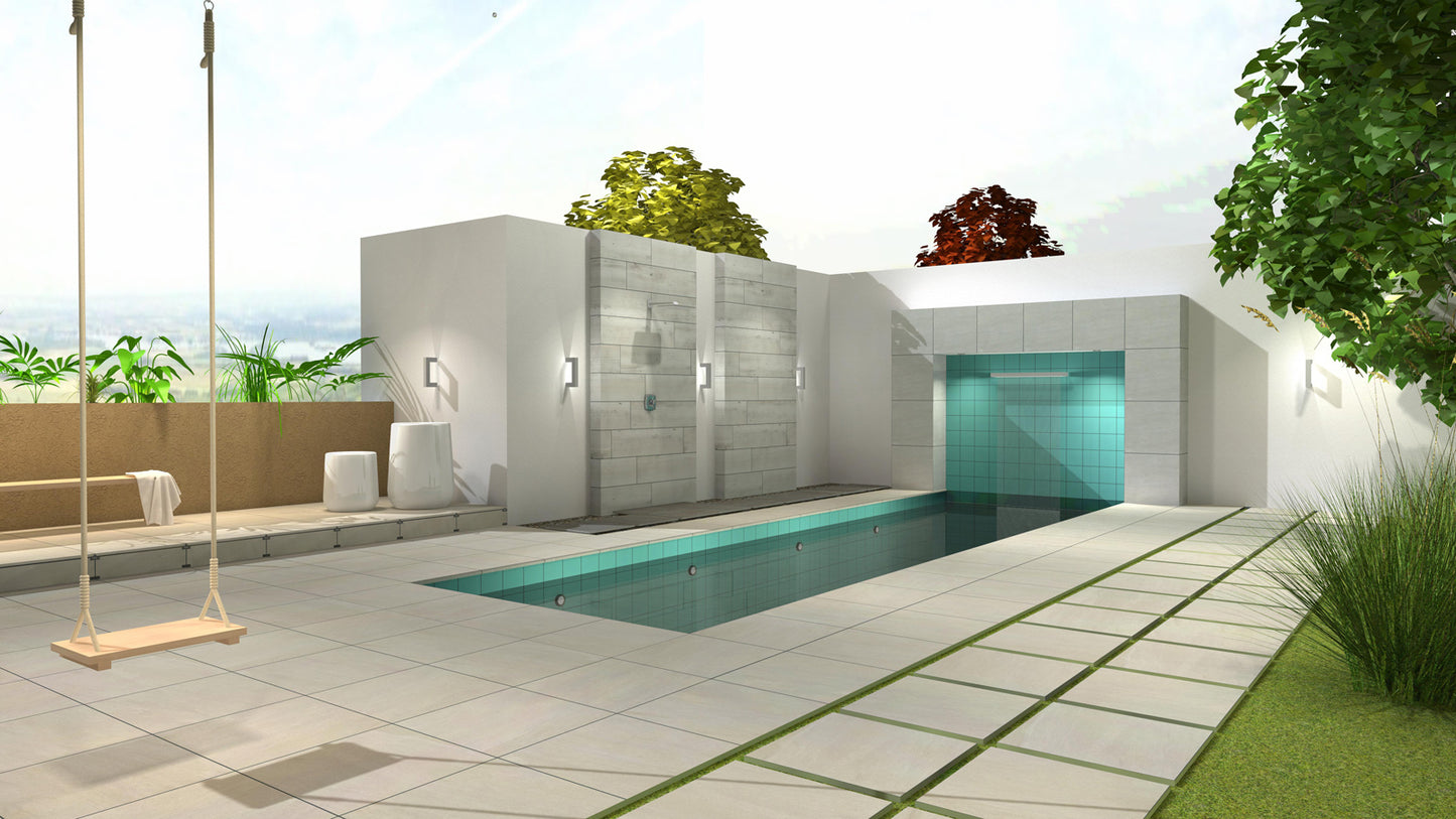 Fliese Quarzit Outdoor 2.0 grau Rect. 59,8x59,8x2