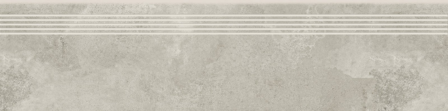 Fliese Quenos Hellgraue Treppe 30x120