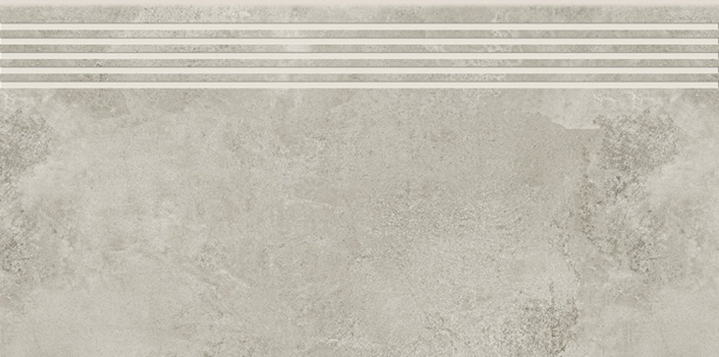 Fliese Quenos Hellgraue Treppe 30x60
