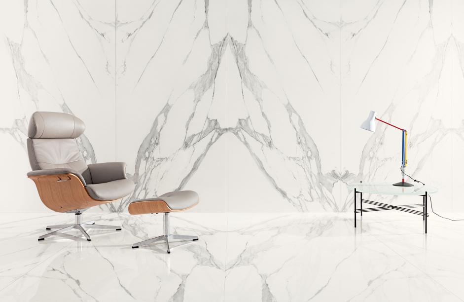 Speccio Carrara-Fliese im Format 120x240