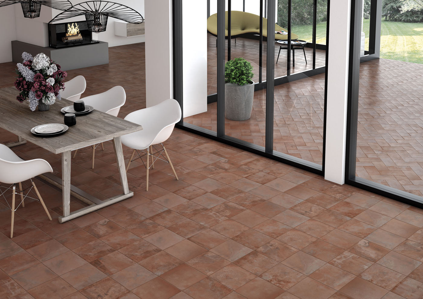 Cotto Rosso-Fliese 25x25
