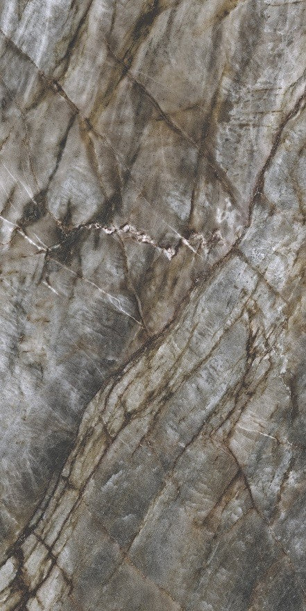 Fliese Brasilianischer Quarzit Schwarz glänzend 60x120