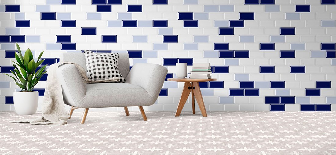 Fliese Hidraulico Mijas Azul 45x45