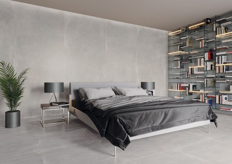 Fliese Modern Beton Silber Matt 80x80