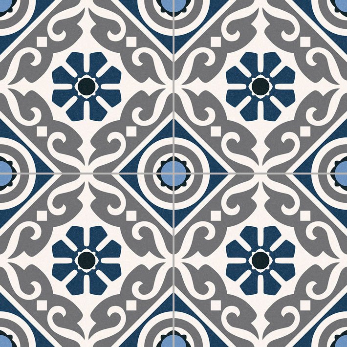 Fliese Musa Blau 33x33
