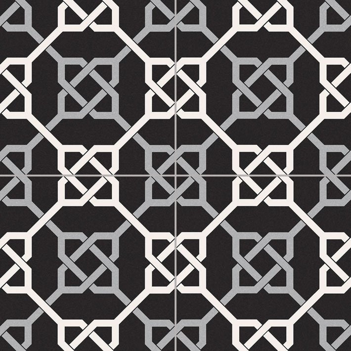 Fliese Nautic Schwarz 33x33