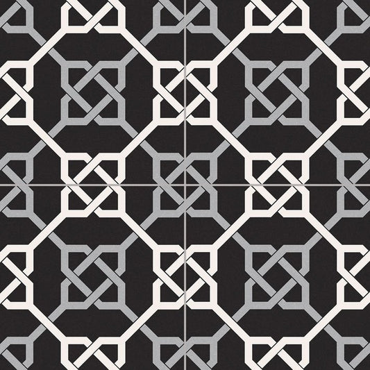 Fliese Nautic Schwarz 33x33