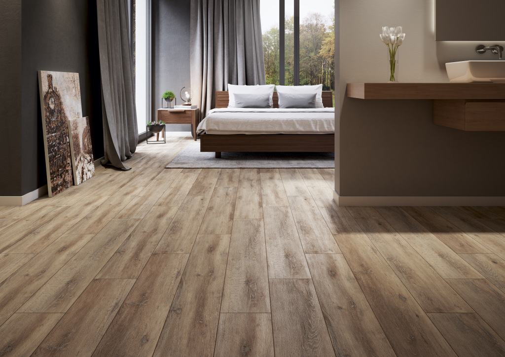 Fliese Rustic Mocca 19,8x119,8 rektifiziert.