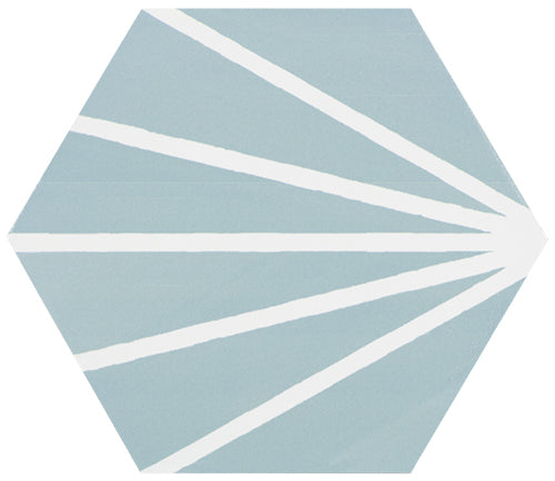 Sechseck Meraki Aquamarin 19,8x22,8