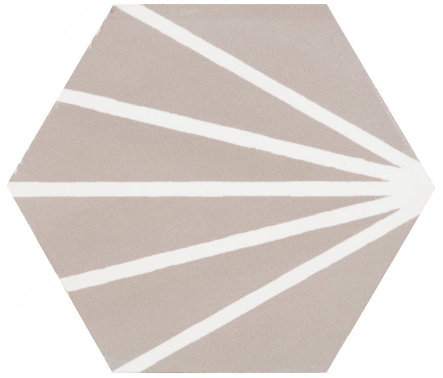 Sechseck Meraki Gris 19,8x22,8