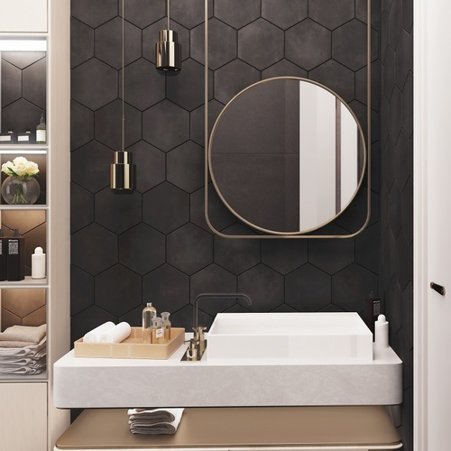 Sechseck Meraki Negro 19,8x22,8