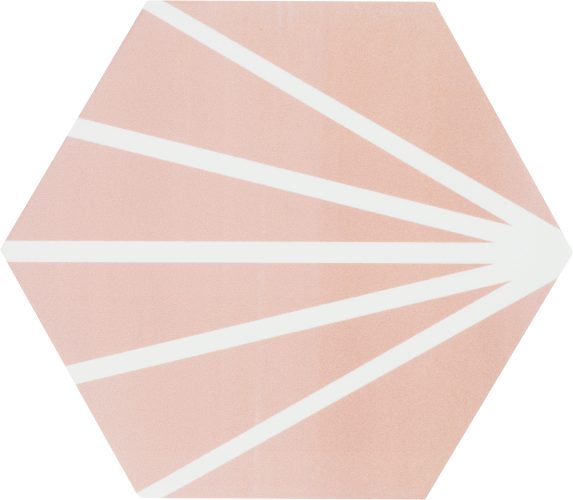 Sechseck Meraki Rosa 19,8x22,8