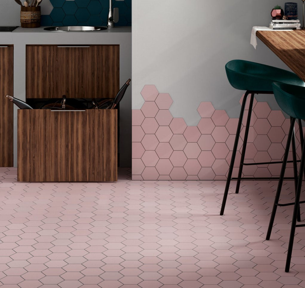 Sechseck Meraki Rosa 19,8x22,8
