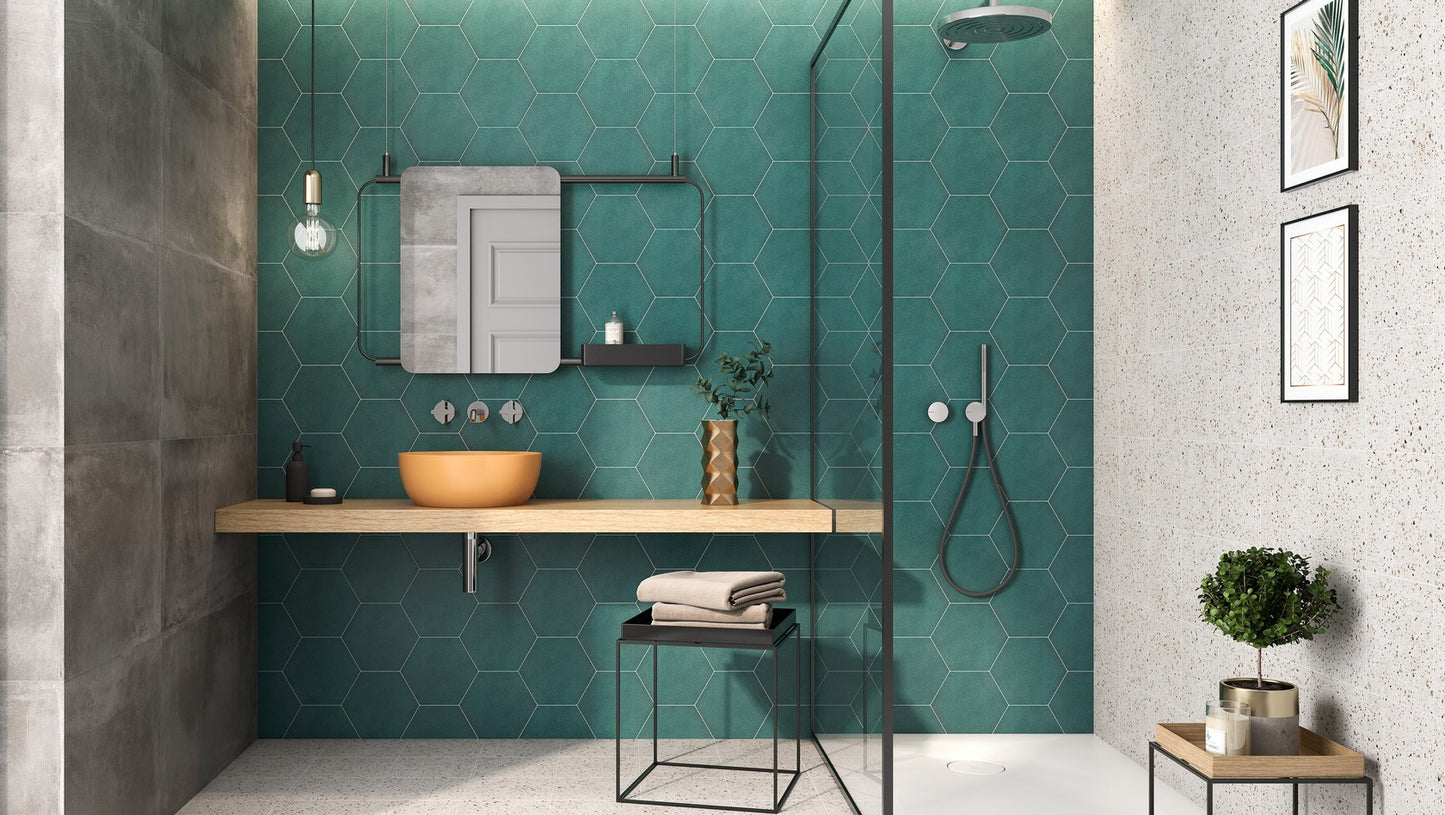 Fliese Mayfair Vert Hexagon matt 19,8×22,8
