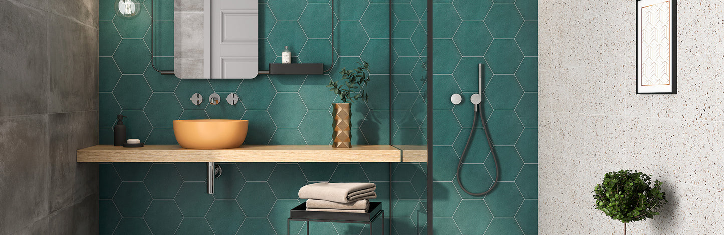 Fliese Mayfair Vert Hexagon matt 19,8×22,8