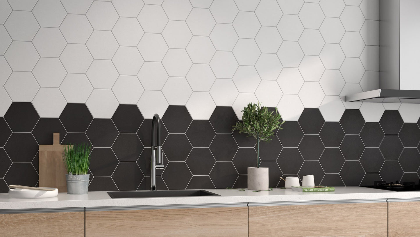 Fliese Mayfair Grafito Hexagon matt 19,8×22,8
