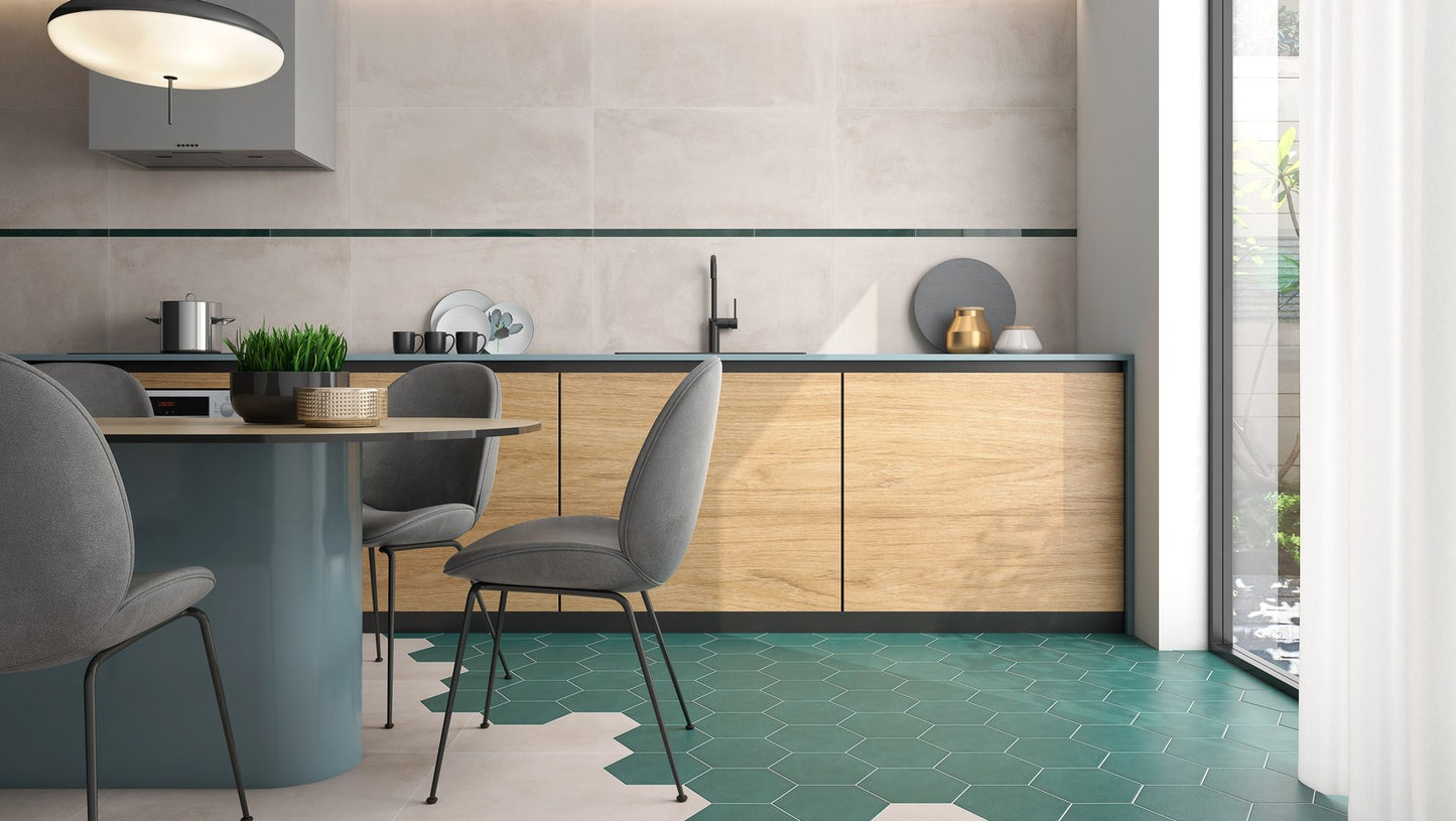 Fliese Mayfair Navi Hexagon matt 19,8×22,8