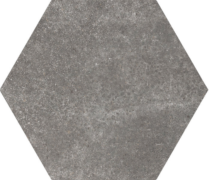 Sechseck Zementschwarz 17,5x20