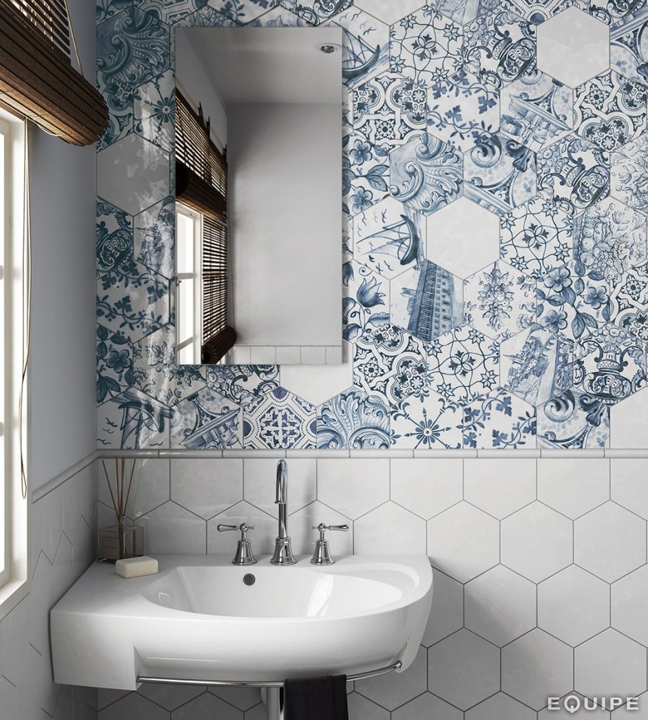 Sechseck Blanco Brillo Hexatile 17,5x20
