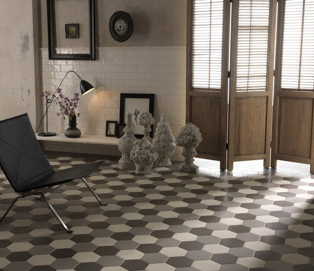 Sechseck Gris Mate Hexatile 17,5x20