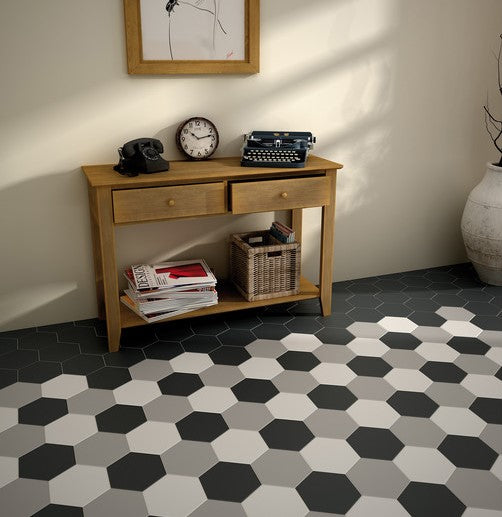 Sechseck Gris Mate Hexatile 17,5x20