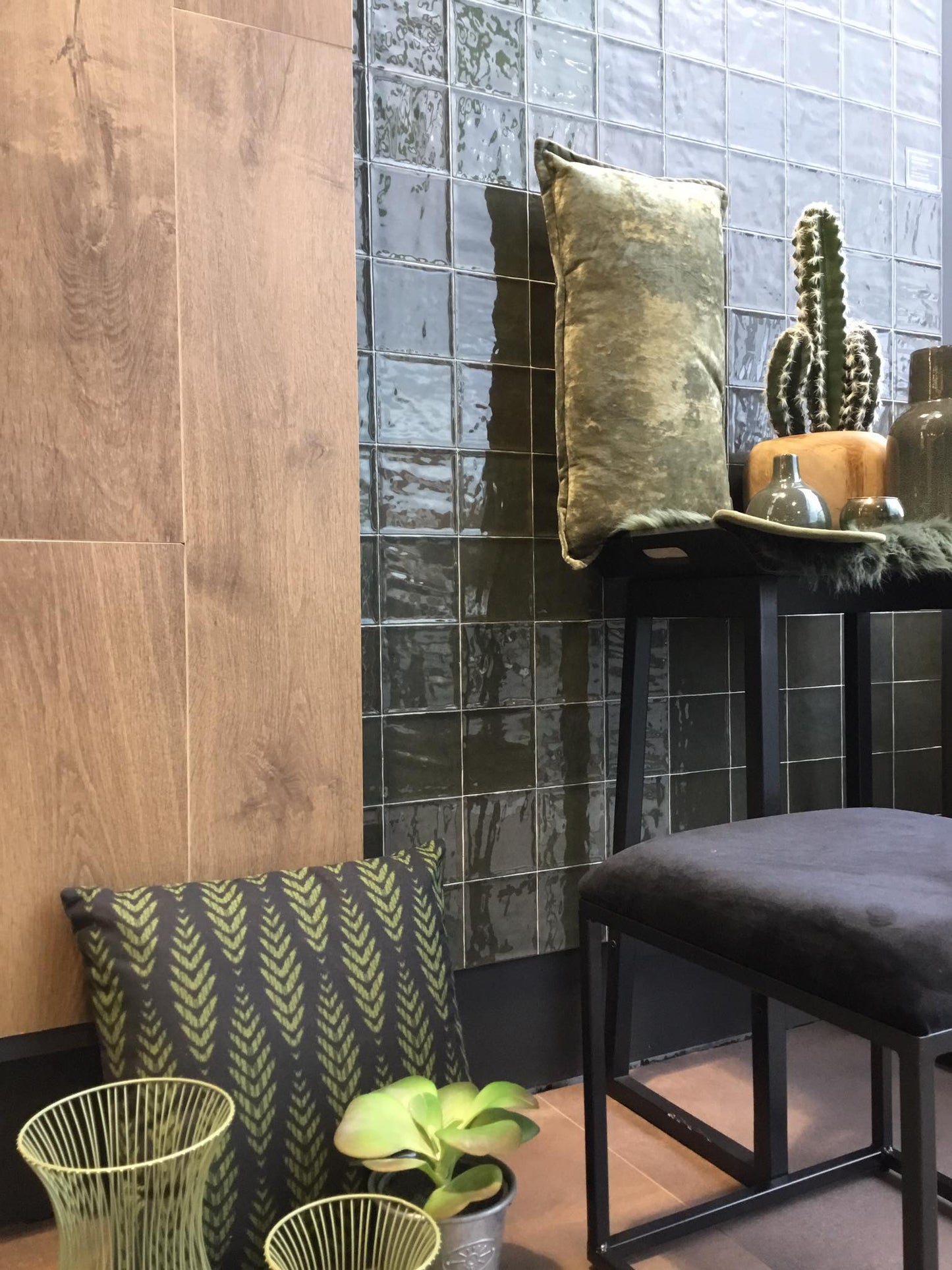 Fliese Atelier Retro Vert Emeraude 10×10