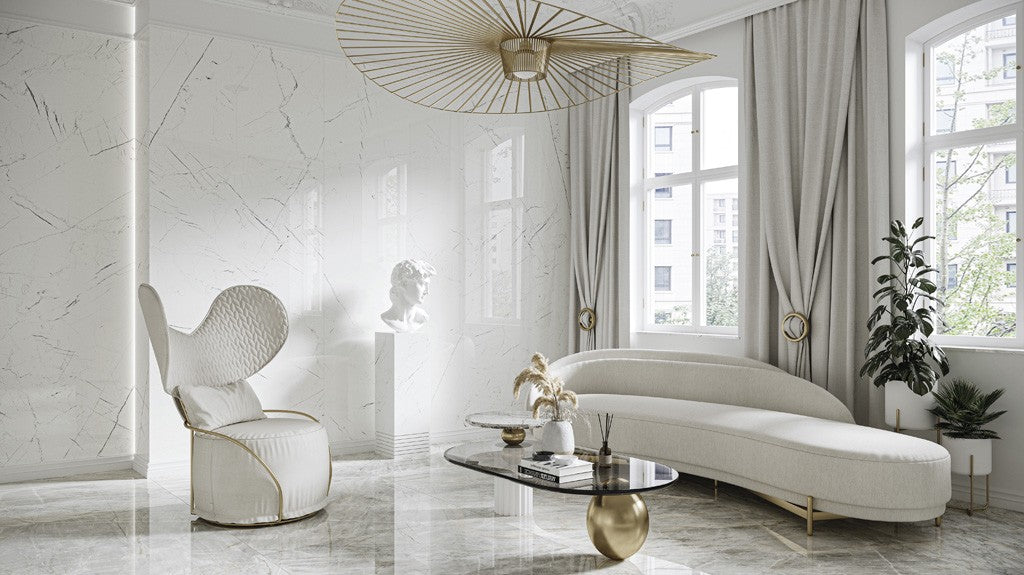 Fliese Marmo Thassos Glanz 80x80
