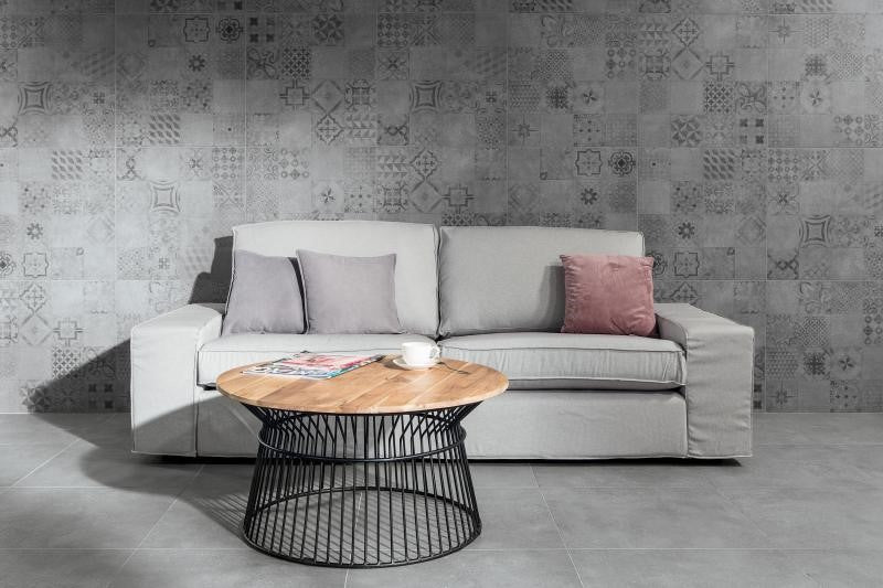 Fliese Massiv dunkelgrau 60x60