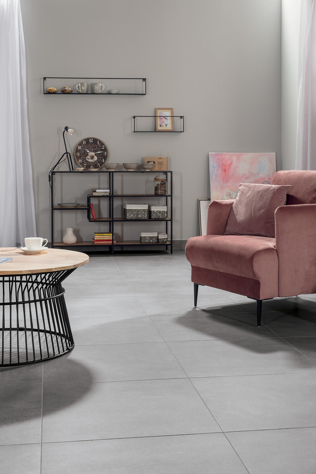 Fliese Massiv dunkelgrau 60x60