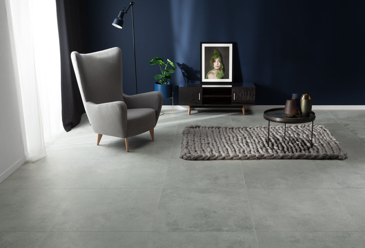 Fliese Torano grau matt Länge 119,8x59,8