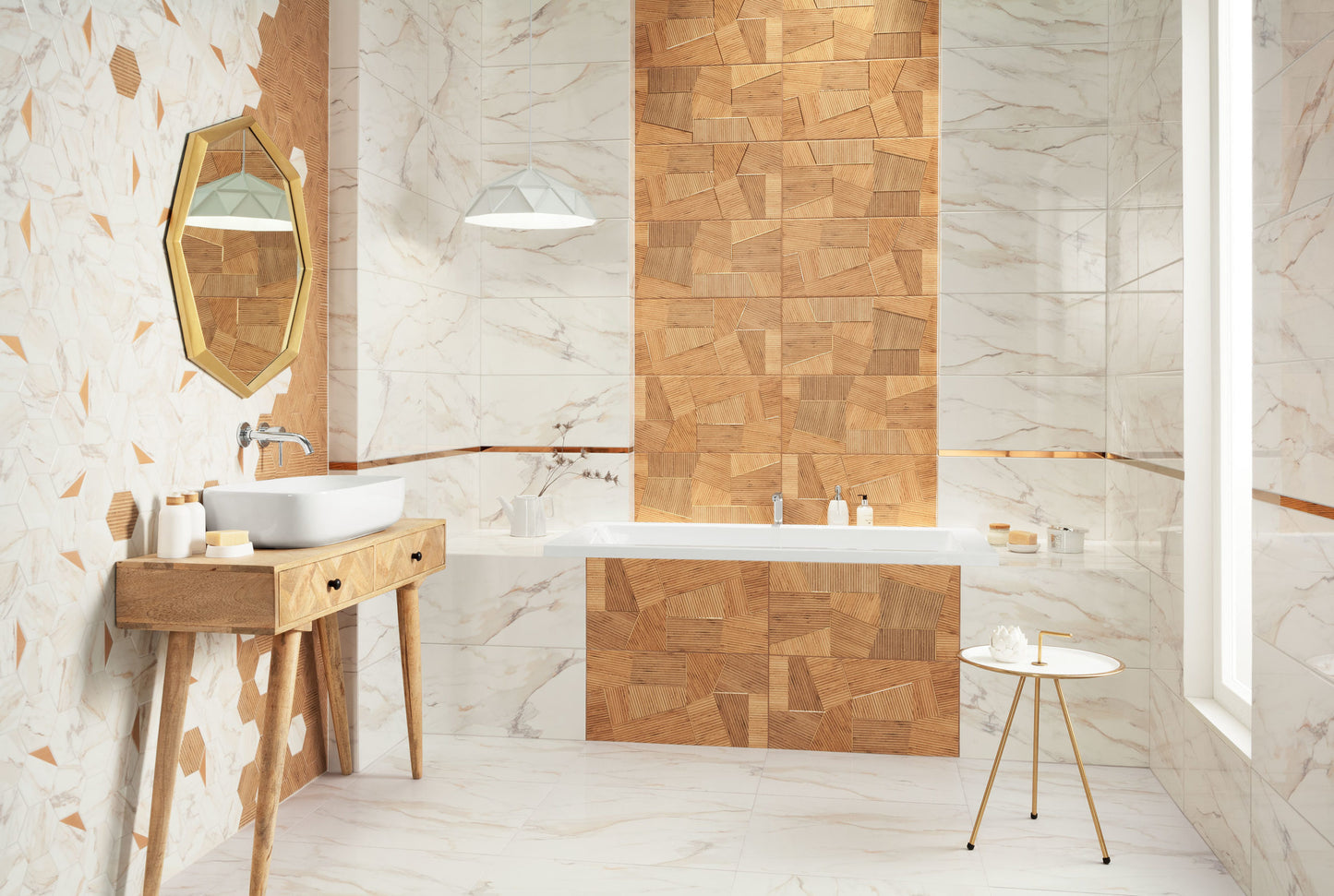 Tile Flare Gold Sechseck 12,5x11