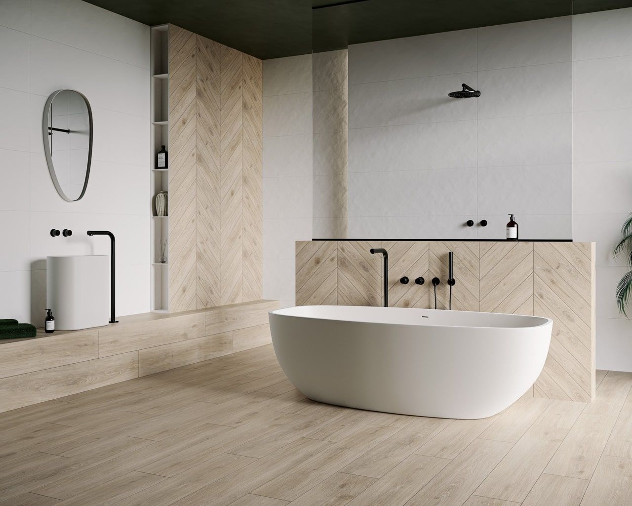 Fliese Heartwood Crema Gres Seite matt 19,8x179,8