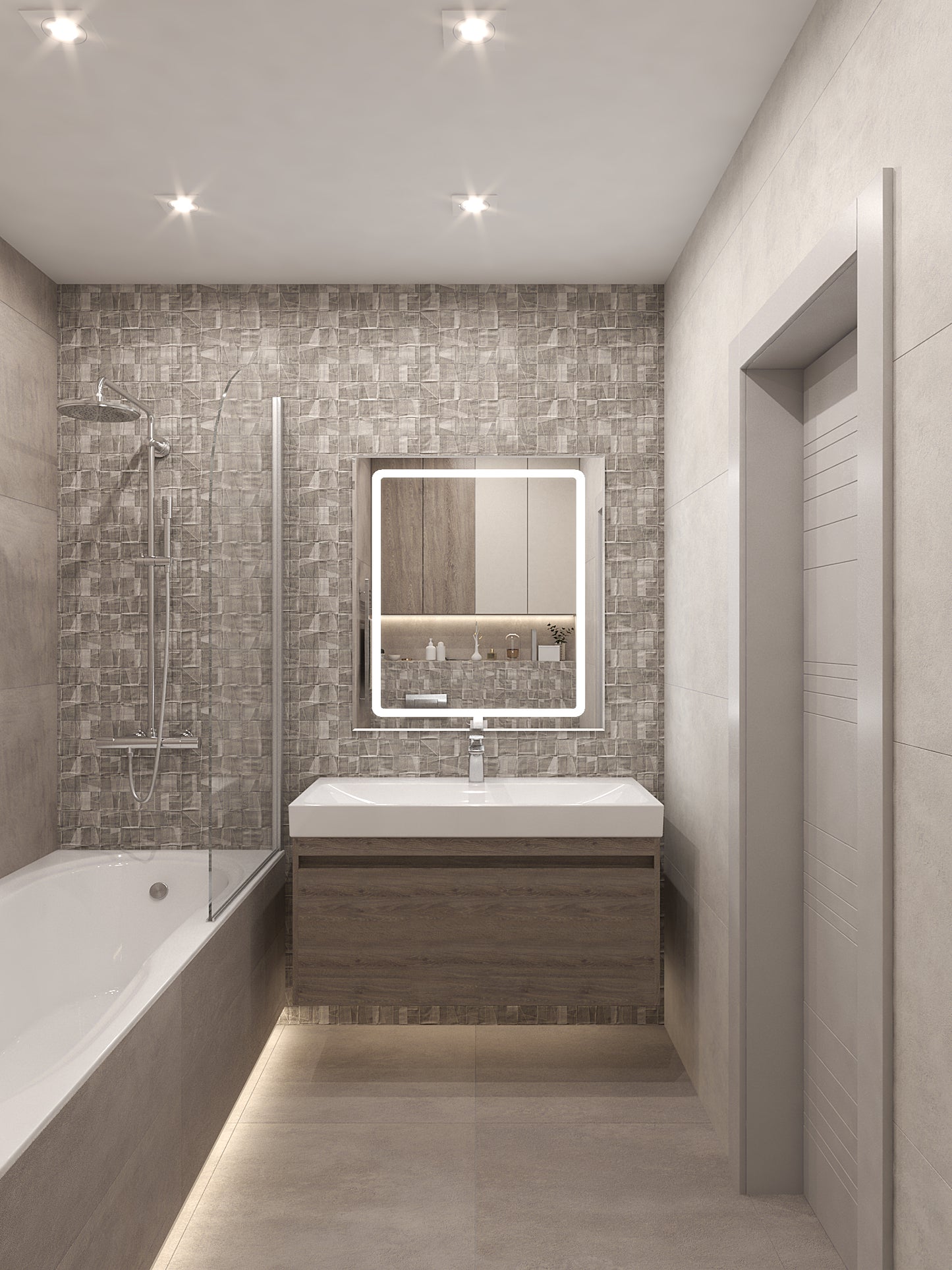 Nerina Slash Taupe Micro 29x89 Fliese