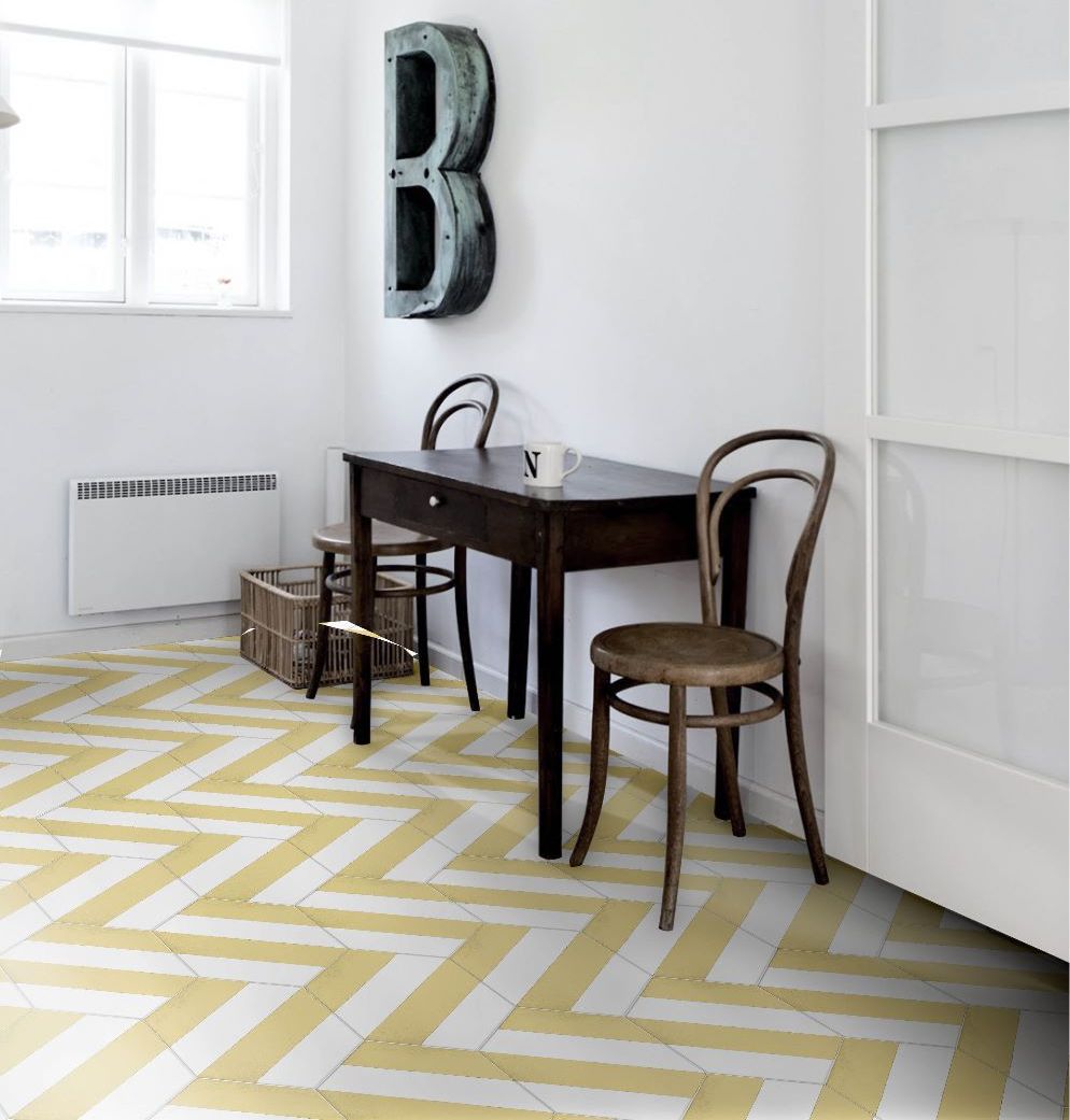 Porto Capri Black Hex-Fliese. 22x25
