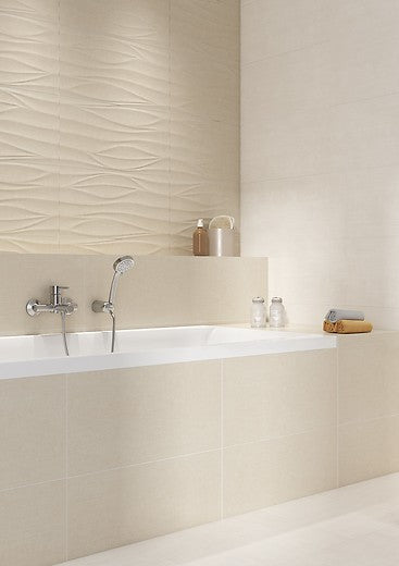 Fliese Glänzendes Textil Beige Satin 42x42