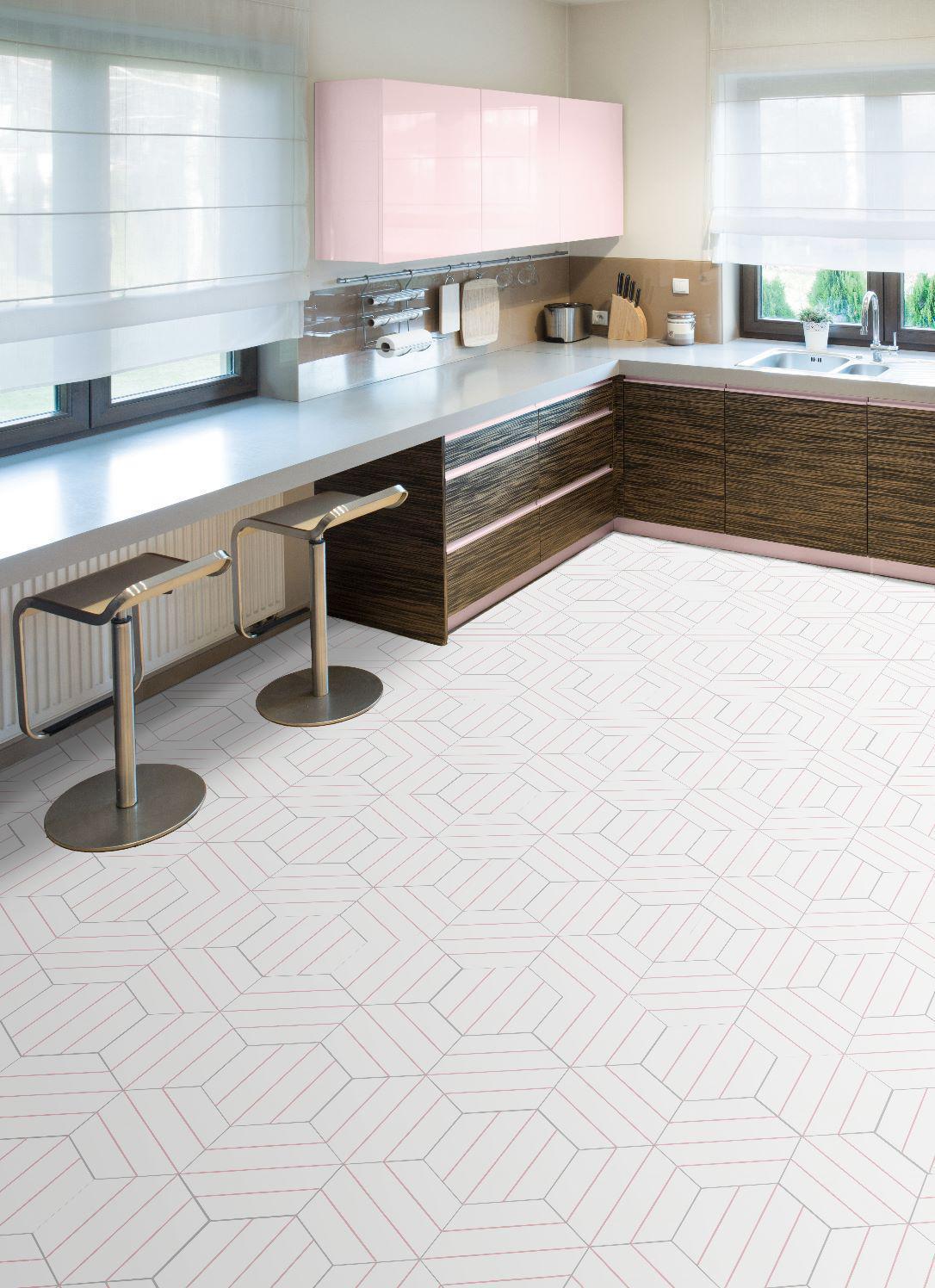 Porto Capri Black Hex-Fliese. 22x25