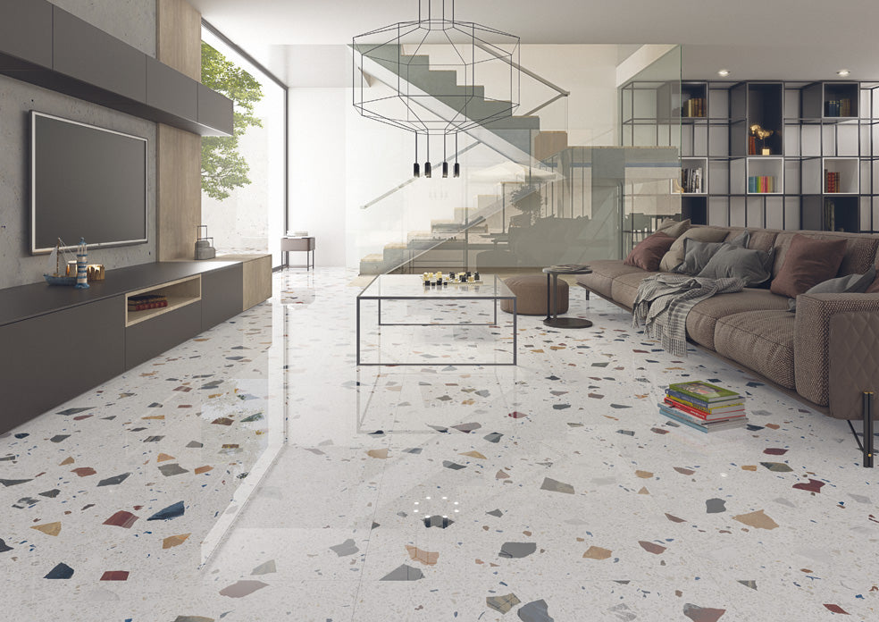 Fliese Stracciatella R Nacar 79,3x79,3 glänzend